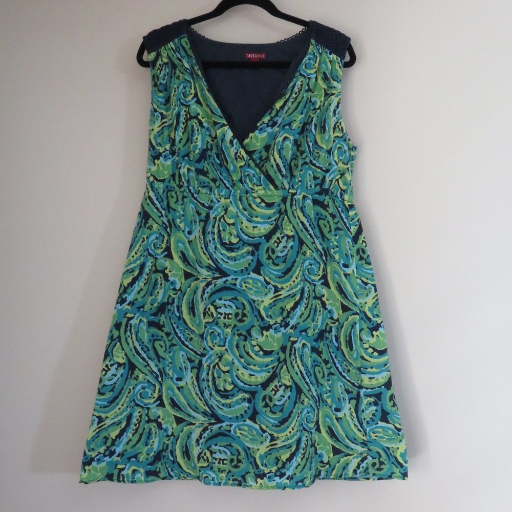 Merona Sleeveless Casual Dress | Green Paisley